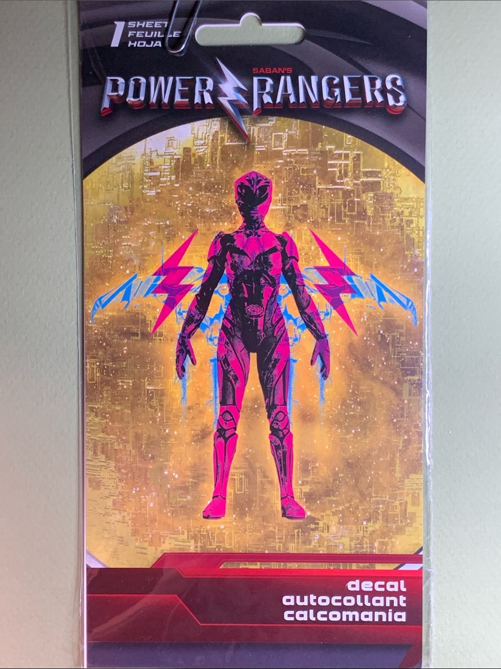 Power Ranger Pink and Blue Decal Sticker